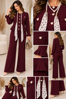 Compleu damă tricotat cu pantaloni largi | Mira Style