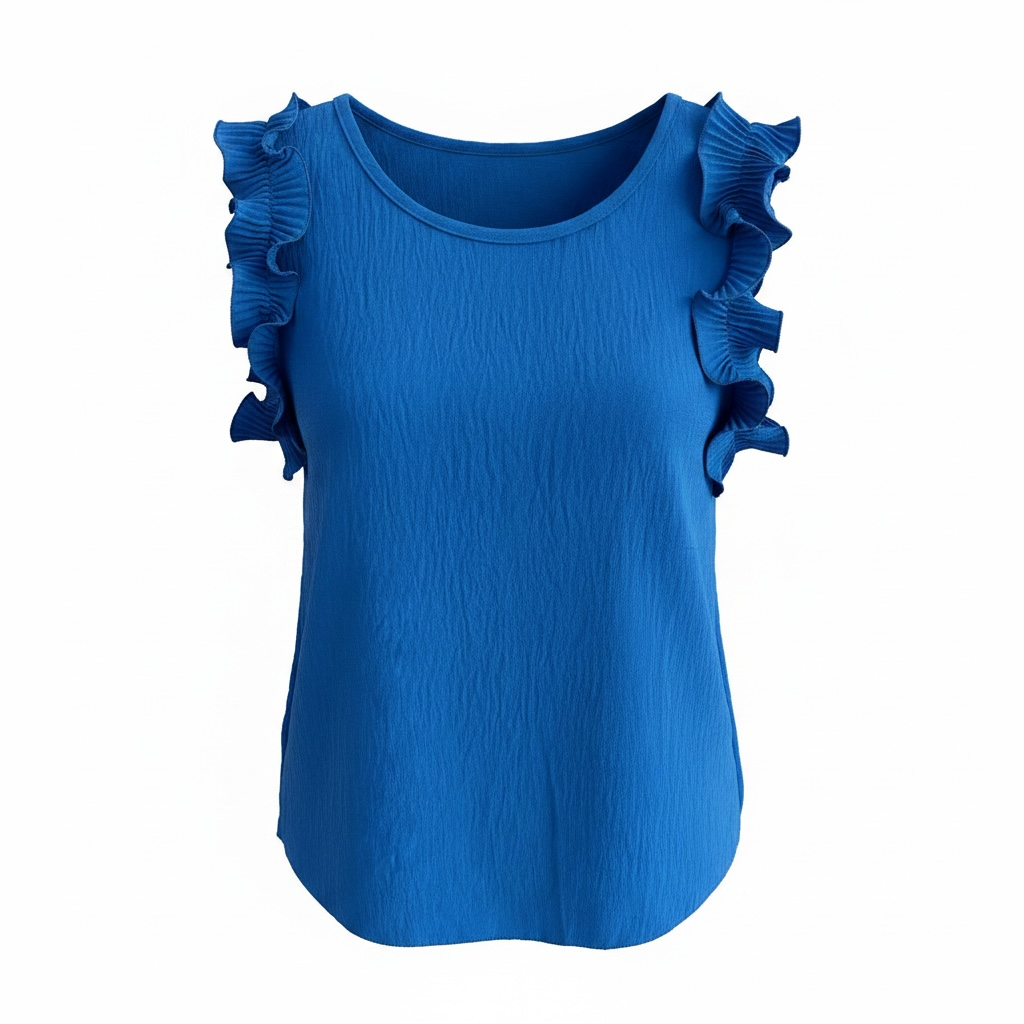 Top cu volănașe stil casual,chic marime universala potrivită mărimilor S,M,L|Mira Style
