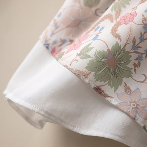 Bluză asimetrică din voal cu imprimeu floral — detail_constructie