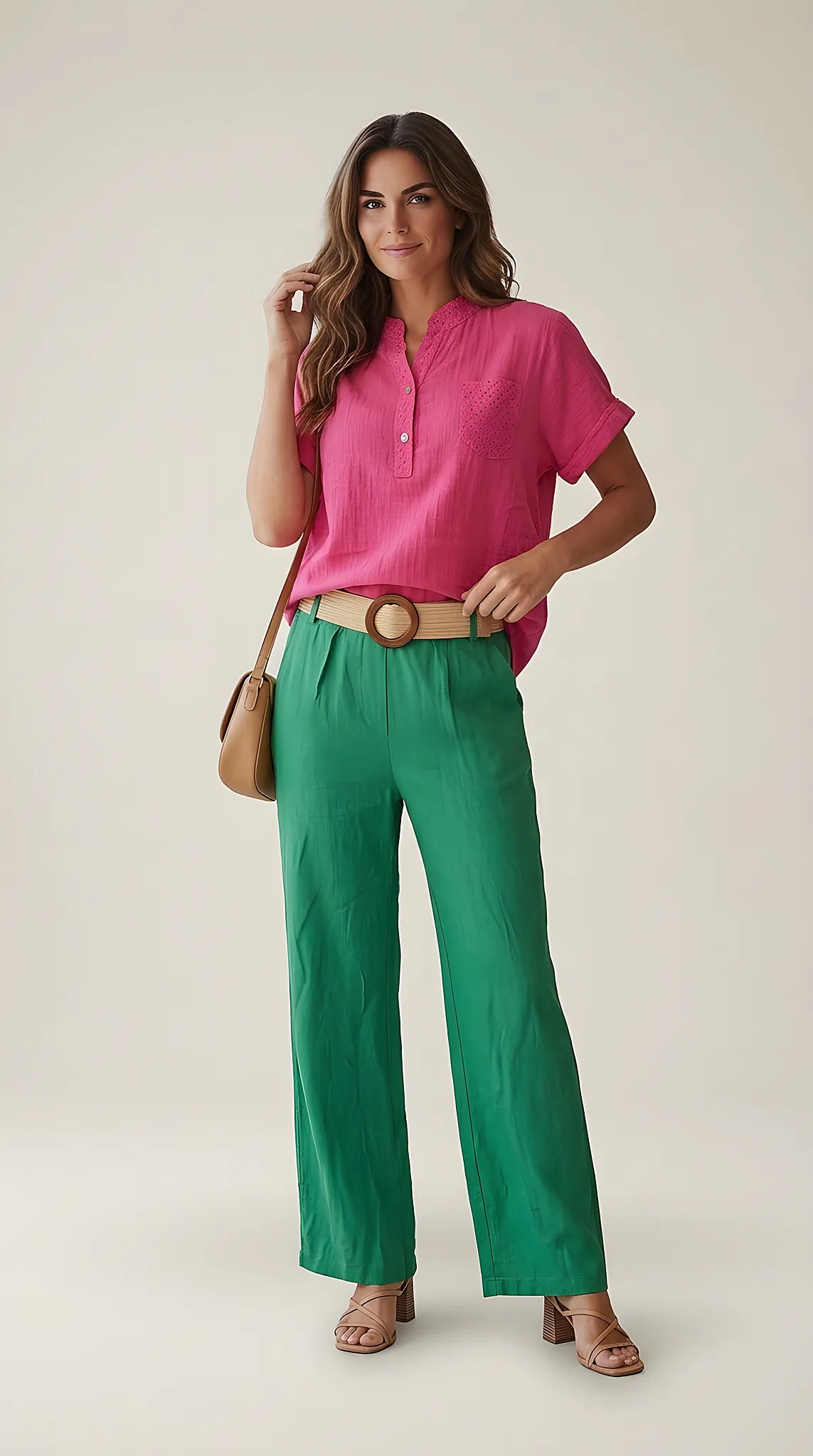 Bluză de vară roz fuchsia cu broderie | Mira Style
