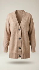 Cardigan de damă only onlsandy, bej pumice stone, cu nasturi, tricotat, stil casual-elegant