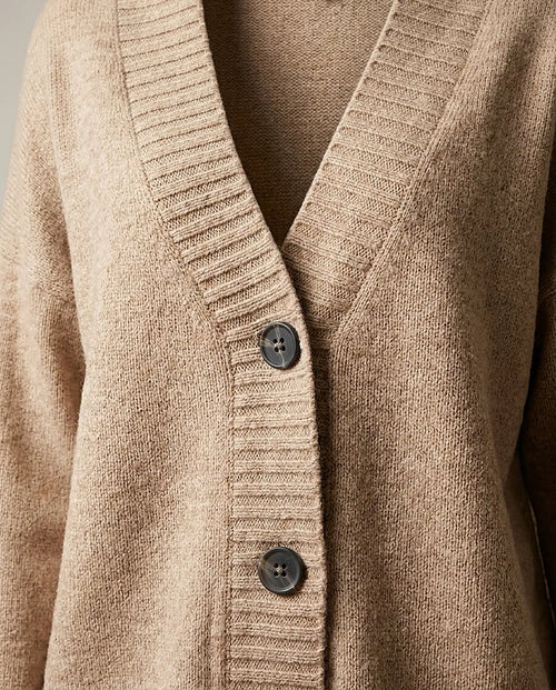 Cardigan de damă only onlsandy, bej pumice stone, cu nasturi, tricotat, stil casual-elegant