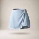 Fustă-pantalon asimetrică cu nasture — vedere din față