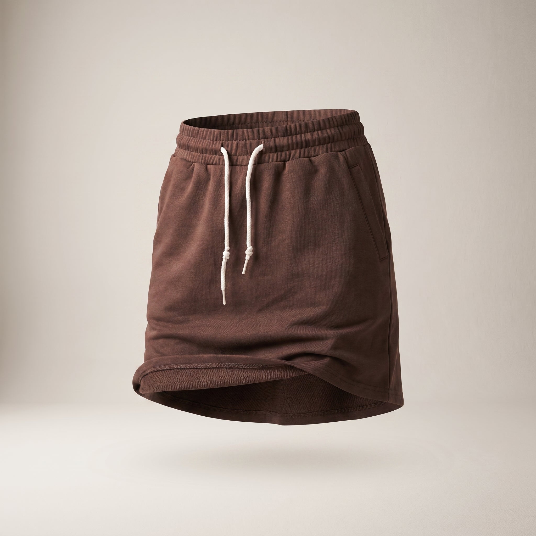 Fustă-pantalon casual cu șnur în talie — vedere din față