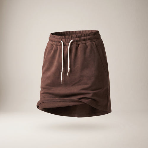 Fustă-pantalon casual cu șnur în talie — vedere din față