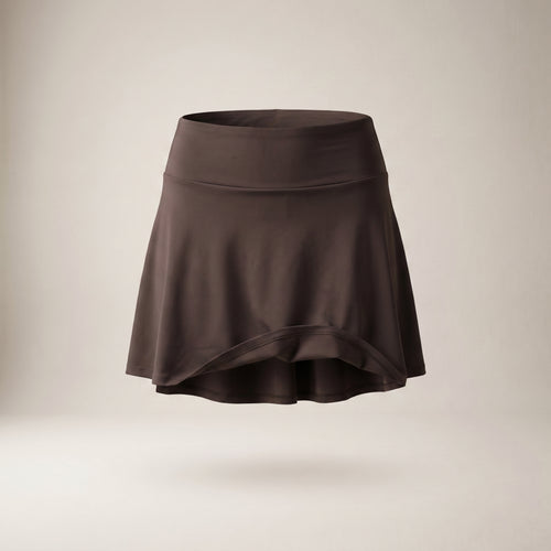 Fustă-pantalon scurtă cu croială evazată — Maro