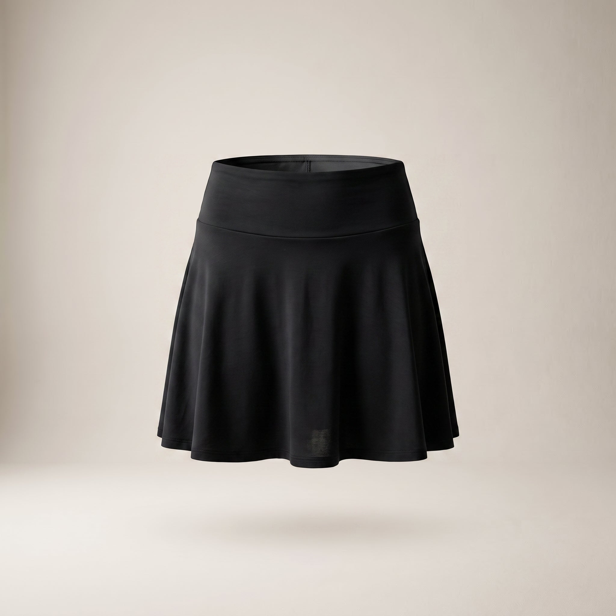 Fustă-pantalon scurtă cu croială evazată — Negru