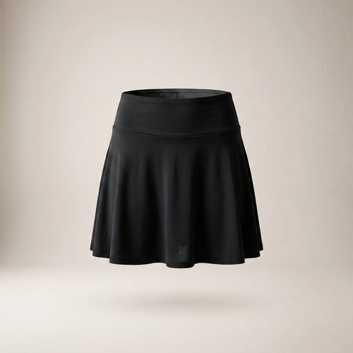 Fustă-pantalon scurtă cu croială evazată — Negru