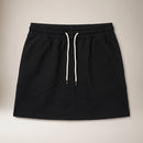 Fustă-pantaloni mini cu șnur, neagră — hero_intins