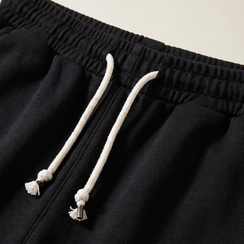 Fustă-pantaloni mini cu șnur, neagră — detail_constructie