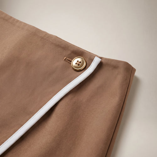 Fustă-pantaloni scurtă petrecută, maro — detail_constructie