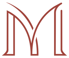 Red letter 'M' logo on a white background