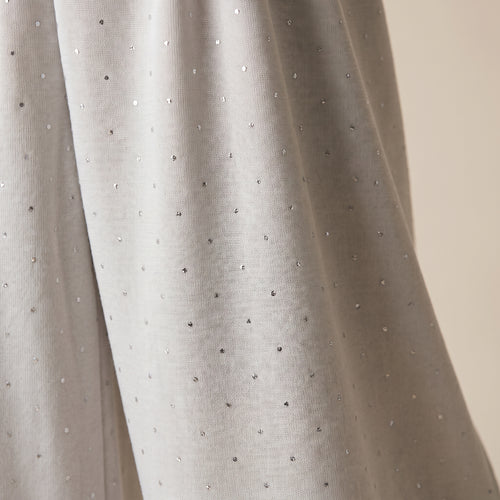 Pantaloni largi cu strasuri, negri — detaliu material
