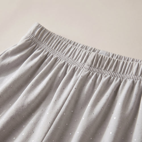 Pantaloni largi cu strasuri, negri — detail_constructie
