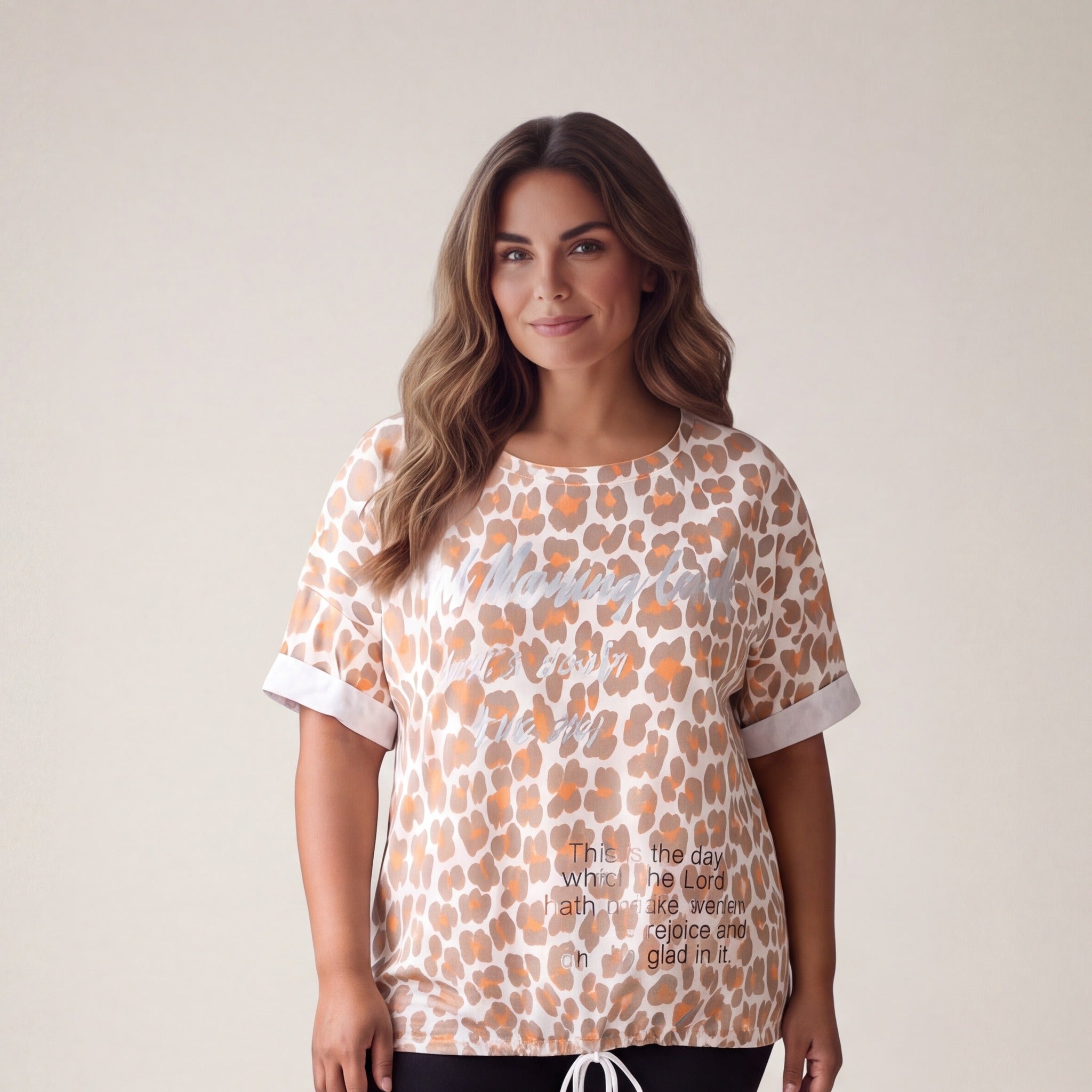 Set 2 piese cu imprimeu leopard — tryon_apropiat