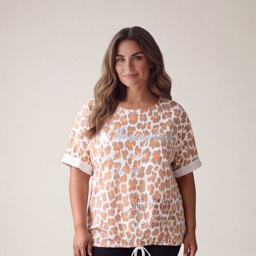 Set 2 piese cu imprimeu leopard — tryon_apropiat