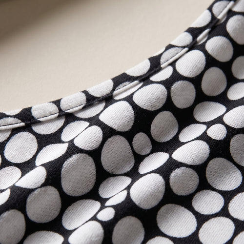 Top fără mâneci cu imprimeu geometric — detaliu material