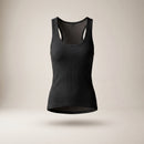 Top raiat cu decolteu rotund — Negru
