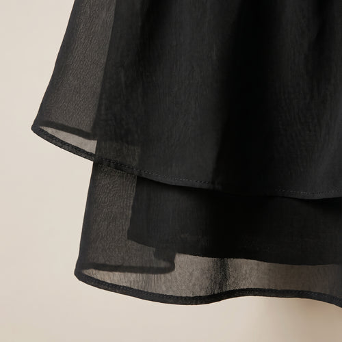 Top cu volane și umerii goi, negru — detail_constructie