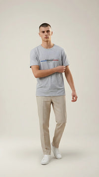 Tricou bărbați demir fashion gri heather cu imprimeu grafic 'performance superiority' | Mira Style