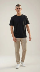 Tricou bărbați pepper & mint, negru, guler rotund, din bumbac, stil casual