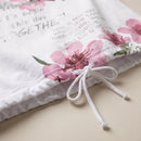 Tricou cu imprimeu floral și șnur, alb — detail_constructie